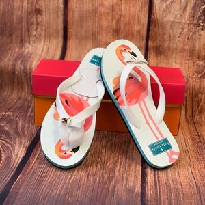 Kate Spade “Fifi” Flamingo Printed Sandals